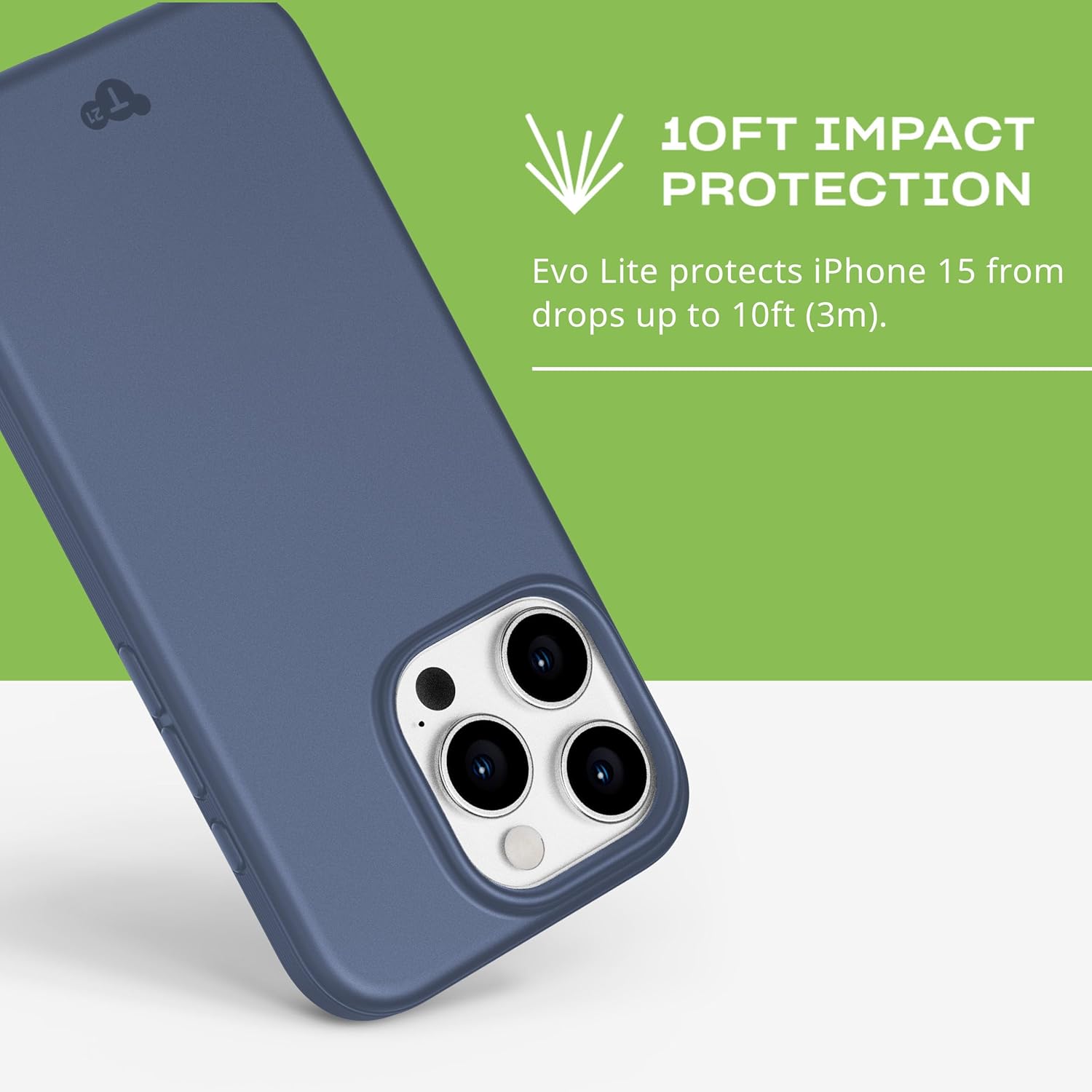 Tech21 - Evo Lite - Iphone 15 Pro - Denim Blue