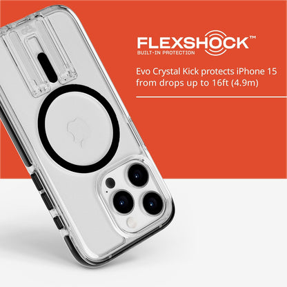 Tech21 - Evo Kick Magsafe Iphone 15 Pro Clear Black