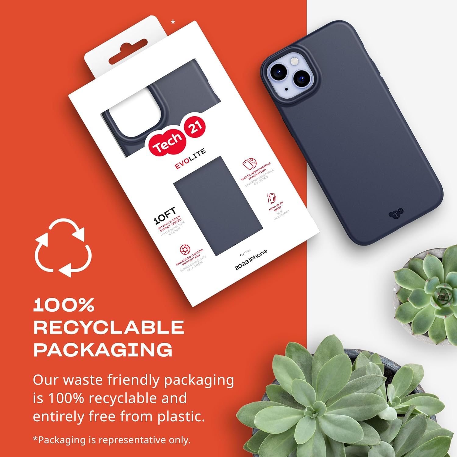 Tech21 - Evo Lite - Iphone 15 Plus - Denim Blue