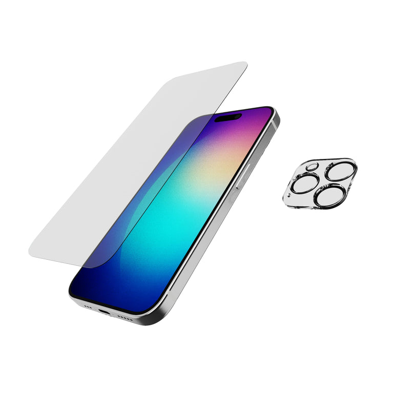 Tech21 - Impact Glass Set Screen/Camera - Iphone 15 Pro