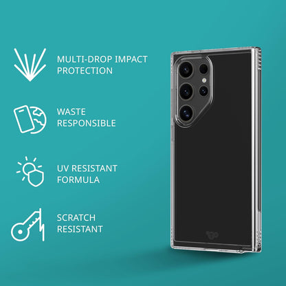 Tech21 Evo Clear voor Samsung S24 Ultra - Doorzichtig