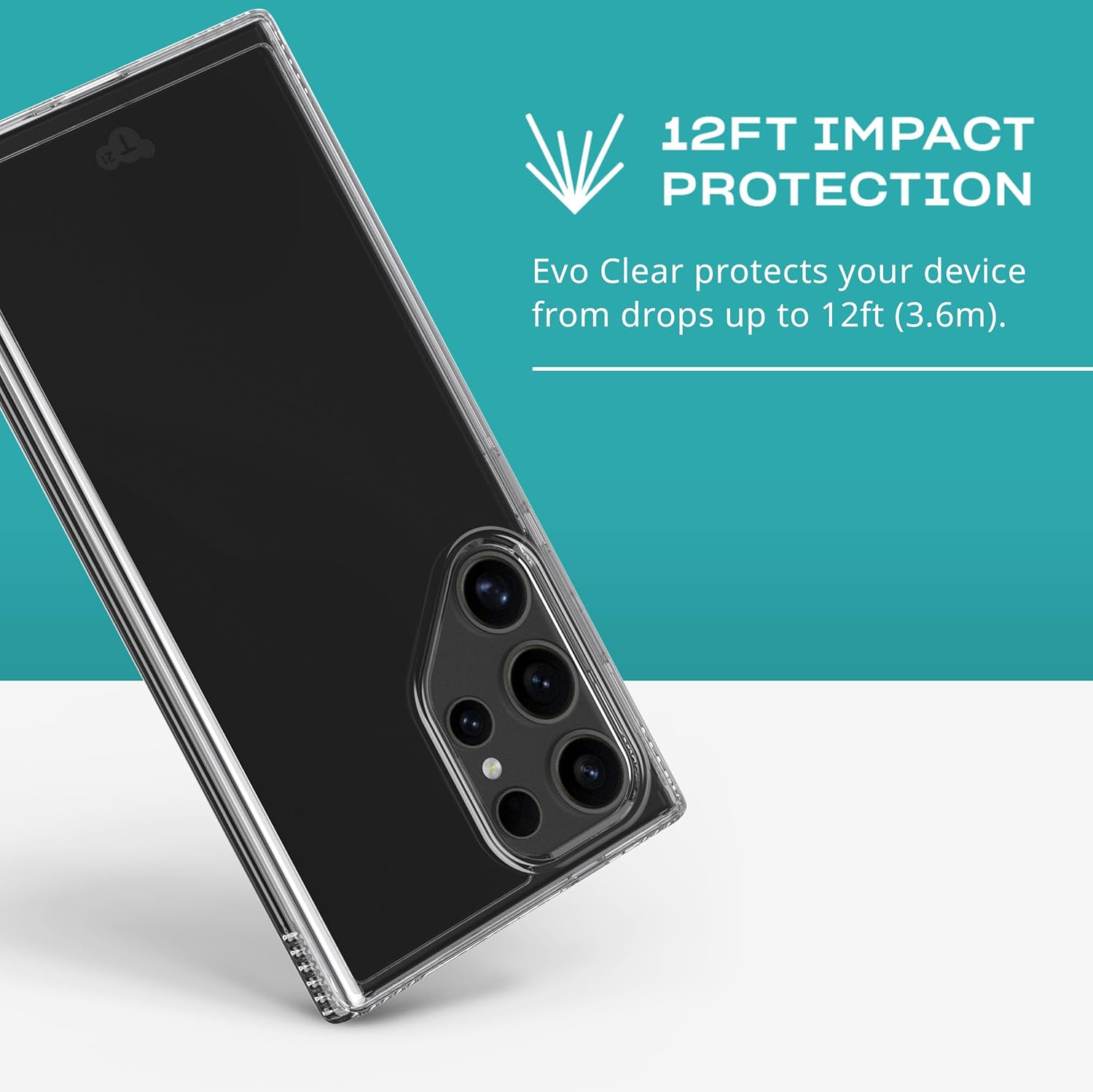 Tech21 Evo Clear voor Samsung S24 Ultra - Doorzichtig