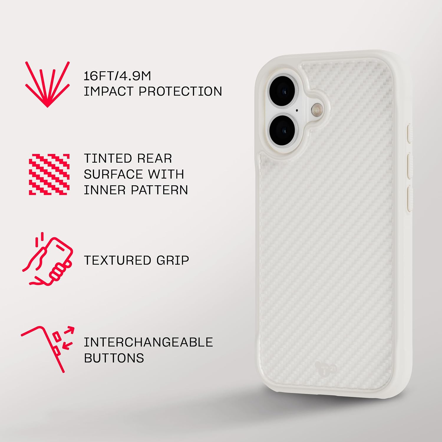 Tech21 - Evo Armour - Cover - Iphone 16 - Magsafe - Greige