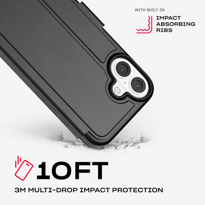Tech21 - Evo Lite - Cover Wallet - Iphone 16 Plus - Black