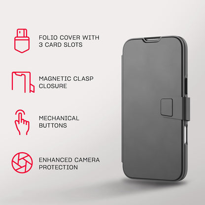 Tech21 - Evo Lite - Cover Wallet - Iphone 16 Plus - Black