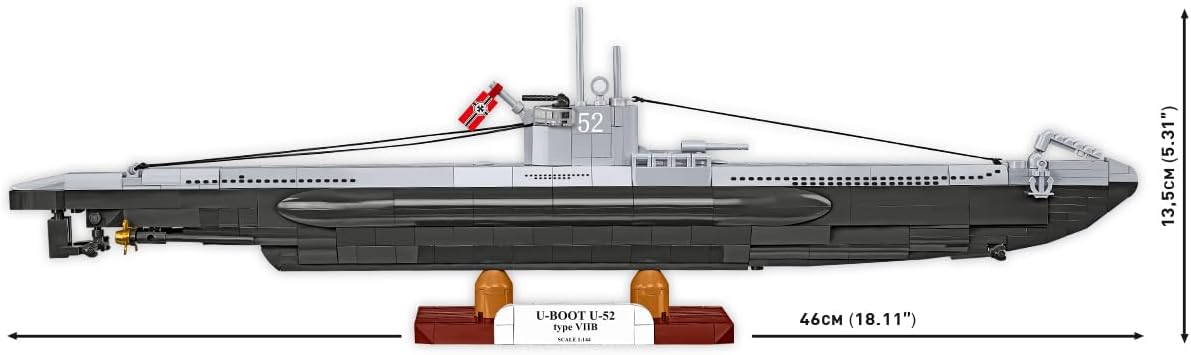 German Submarine Type VIIB (U-Boat U-52