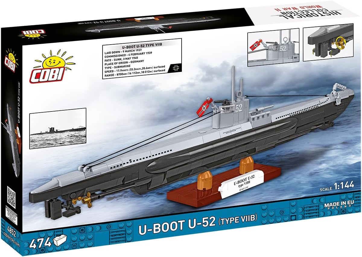 German Submarine Type VIIB (U-Boat U-52