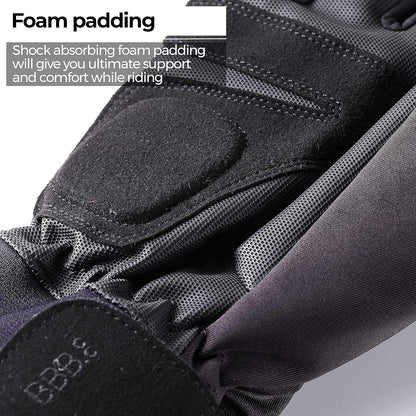Fahrradhandschuhe für Damen und Herren Winddicht Wasserdicht Rutschfest Fahrradhandschuhe für den Winter - Schwarz XXX-Large -ColdShield BWG-37