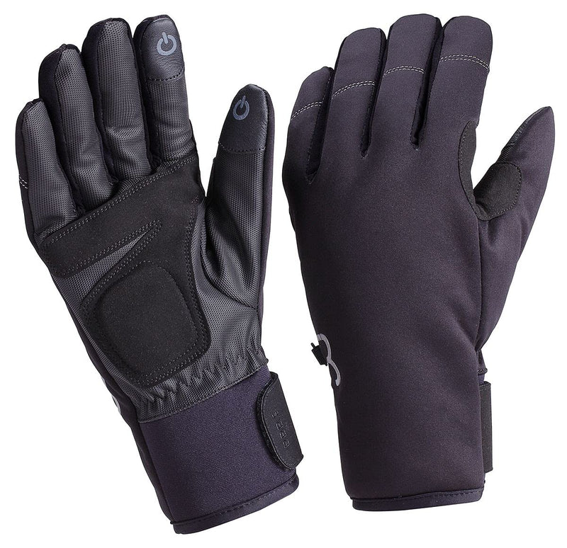 Fahrradhandschuhe für Damen und Herren Winddicht Wasserdicht Rutschfest Fahrradhandschuhe für den Winter - Schwarz XXX-Large -ColdShield BWG-37
