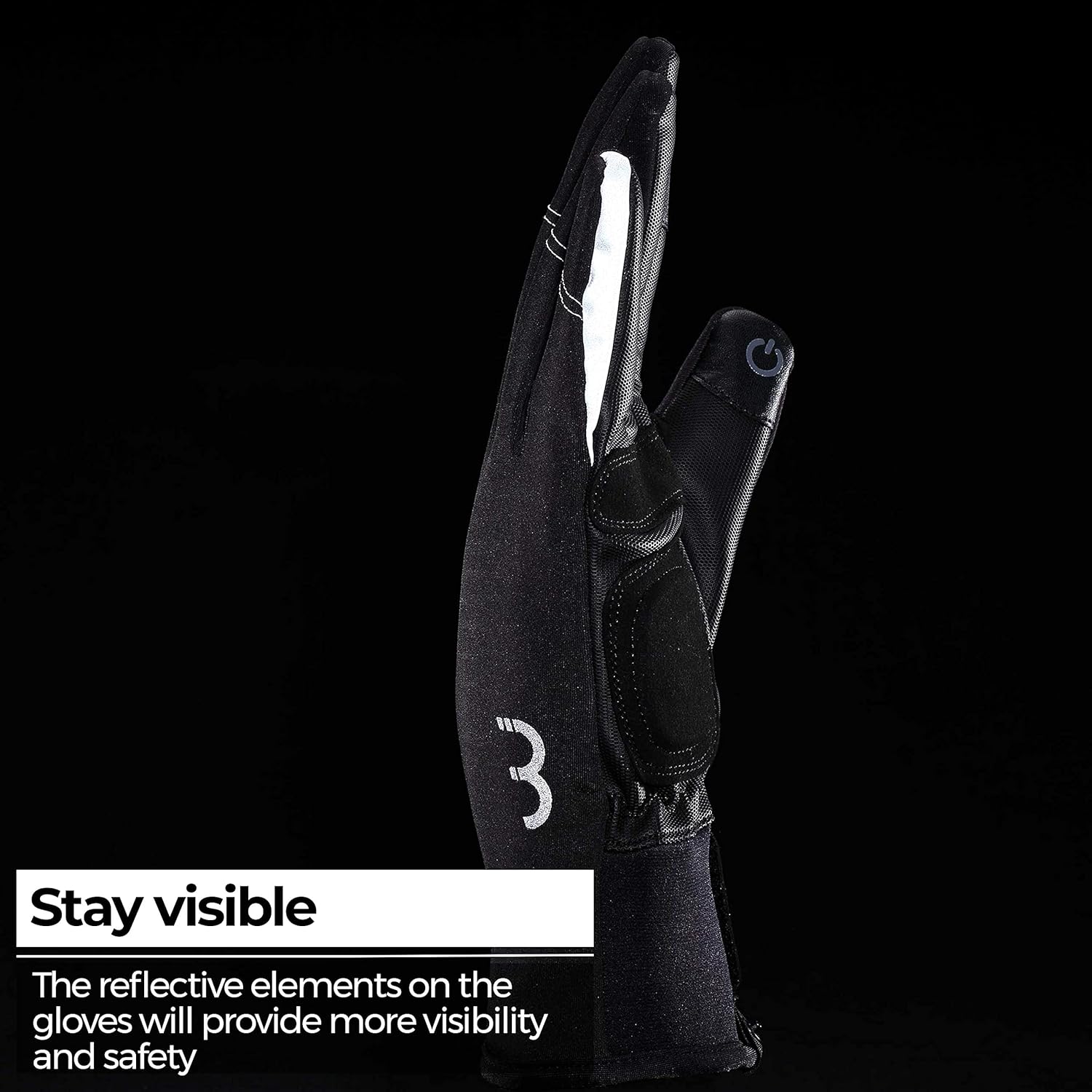 Fahrradhandschuhe für Damen und Herren Winddicht Wasserdicht Rutschfest Fahrradhandschuhe für den Winter - Schwarz XXX-Large -ColdShield BWG-37