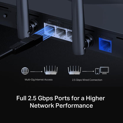 Mercusys Mr47Be V1 - Wireless Router 3-Port Switch - 1Gbe, 2.5Gbe, Wi-Fi 7 Multi-Band