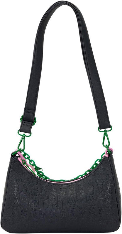 Loungefly Universal Wicked: Borsa a tracolla con ciondoli