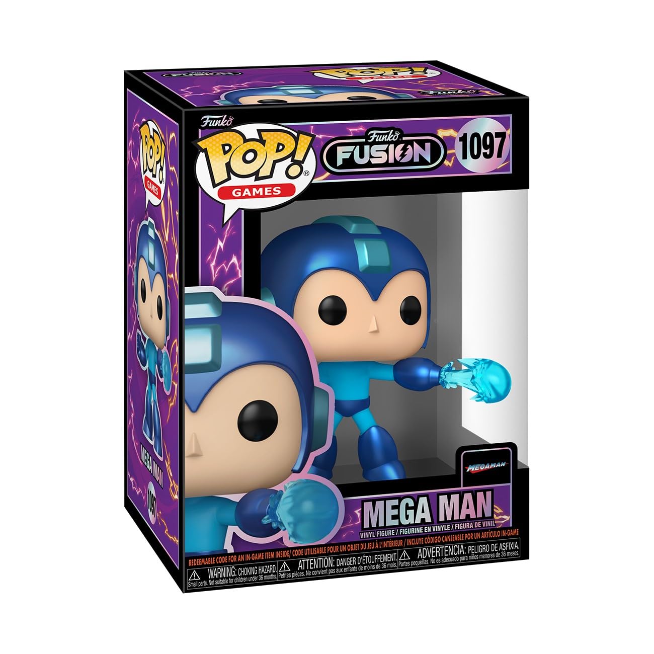 Funko Pop! Games: Fusion - Megaman - Mega Man - 1/6 Odds for Rare Chase Variant Fusion - Collectable Vinyl Figure - Gift Idea - Official Merchandise - Toys for Kids & Adults