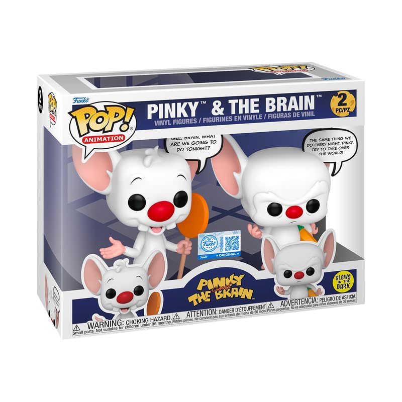 Funko Pop! Animation: Pinky & The Brain - Pinky & The Brain (Glow in the Dark Special Edition) 2-Pack