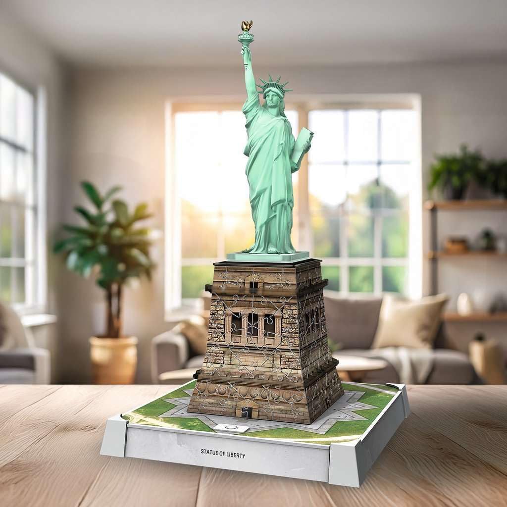 3D Puzzle Iconics: Freiheitsstatue - mit Licht: Eine wahre Ikone im 3D Puzzle Modellformat