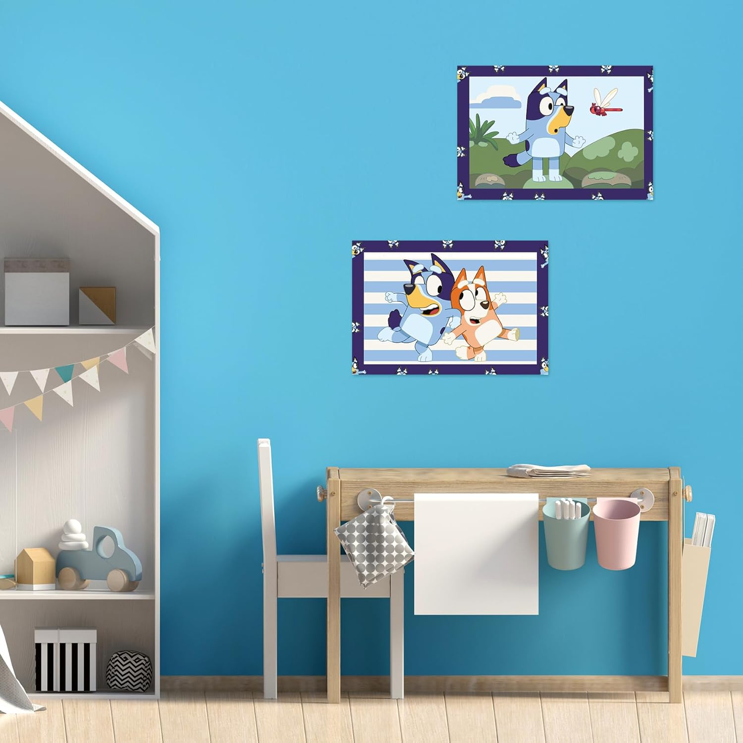 Ravensburger - CreArt Junior Series: BLUEY, Paint by Number Kit, Contains Two Pre-Printed Boards, a Brush, Colors, Creative Game for Boys and Girls 5+ Years Old