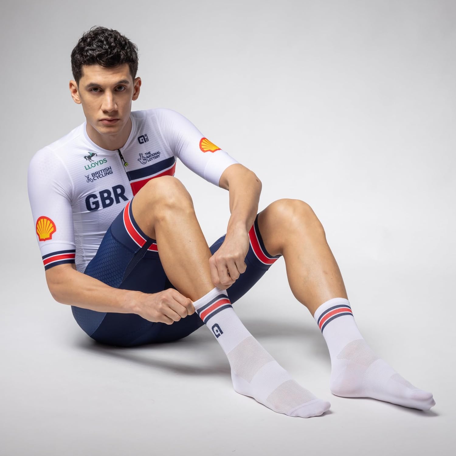 Alé Unisex British Cycling Official Prime Q-Skin 12cm Cycling Socks