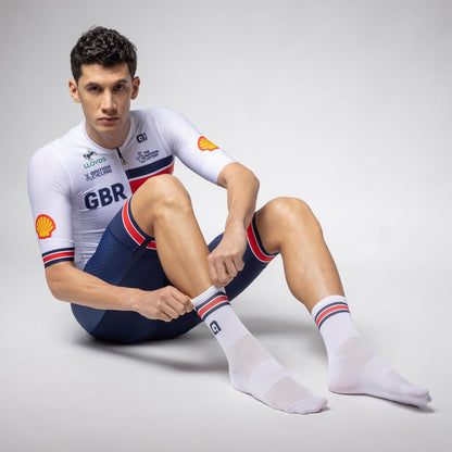 Alé Unisex British Cycling Official Prime Q-Skin 12cm Cycling Socks