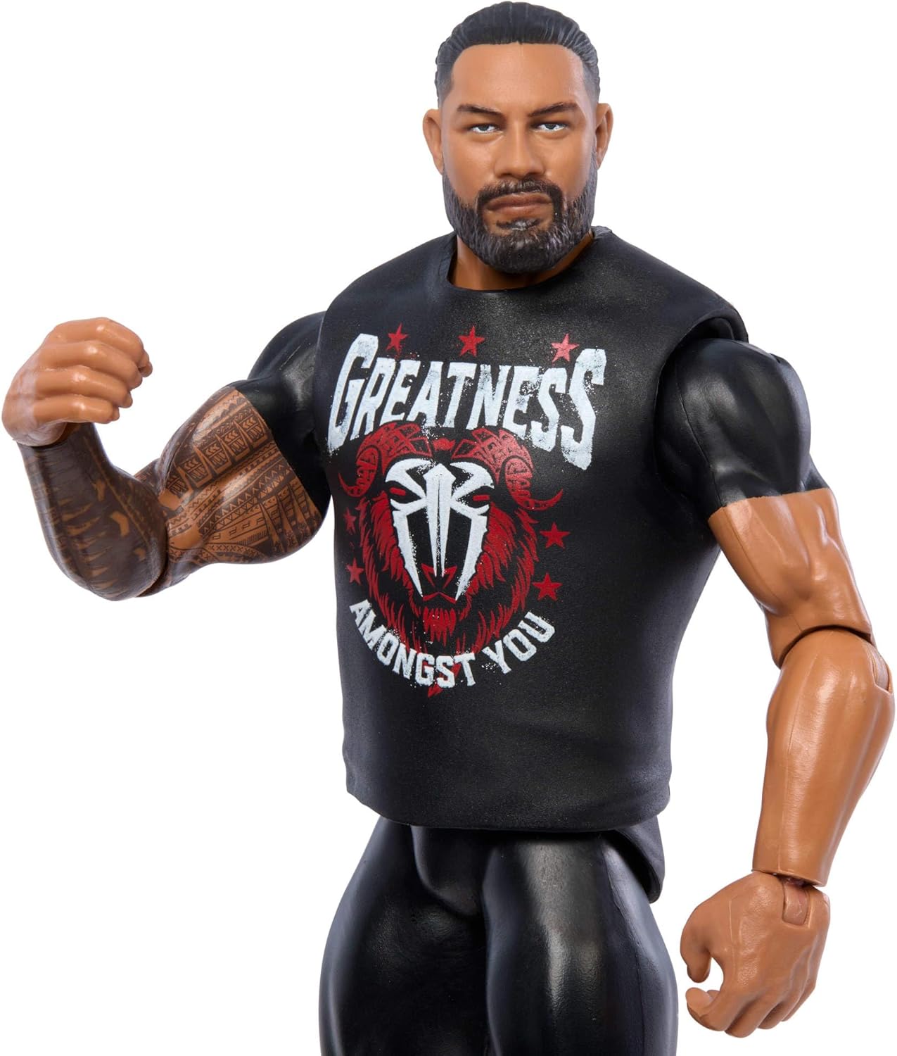 Mattel WWE Roman Reigns Action Figure, Main Event Series #151 6-inch Collectible with 10 Articulation Points & Life-Like Look, JCV27