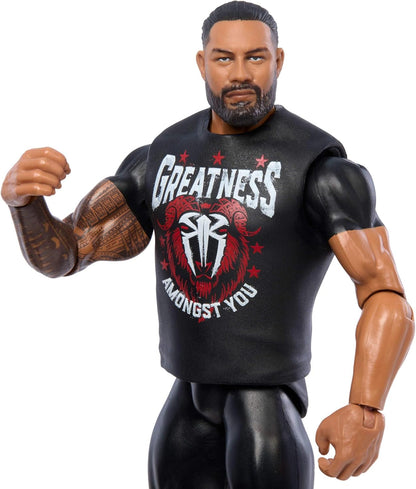 Mattel WWE Roman Reigns Action Figure, Main Event Series #151 6-inch Collectible with 10 Articulation Points & Life-Like Look, JCV27
