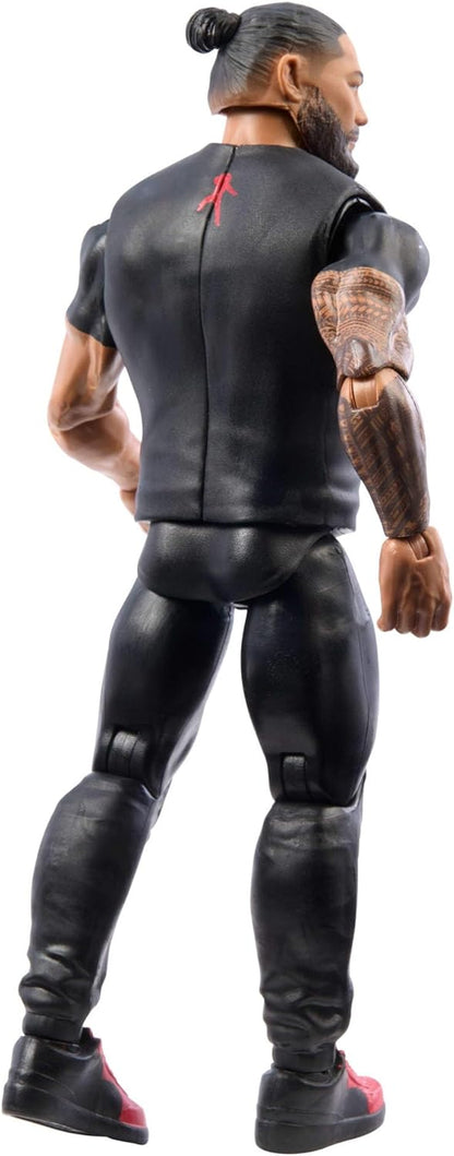 Mattel WWE Roman Reigns Action Figure, Main Event Series #151 6-inch Collectible with 10 Articulation Points & Life-Like Look, JCV27