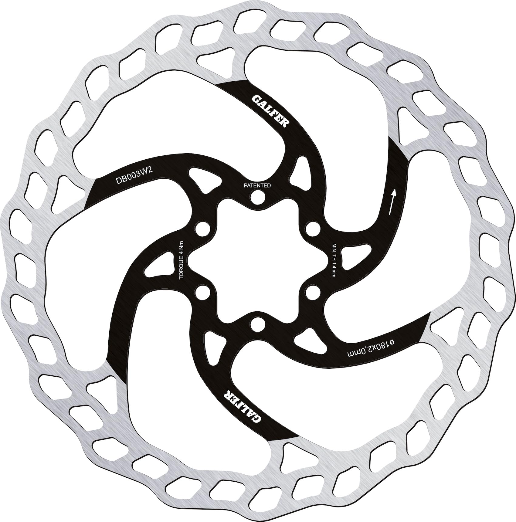 Galfer Wave Brake Disc Ø180 x 2.0 mm for Bicycle – MTB
