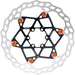 Galfer Wave Floating Disc Rotor - 6 Bolt - 180 x 2.0mm - Orange Pins