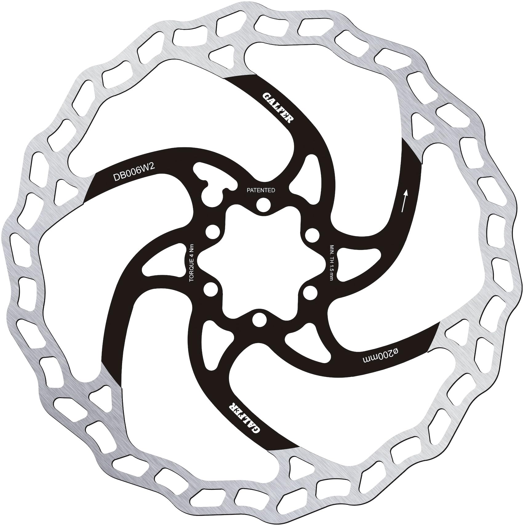 Galfer 6b 2.0 Mm Brake Disc 200 mm