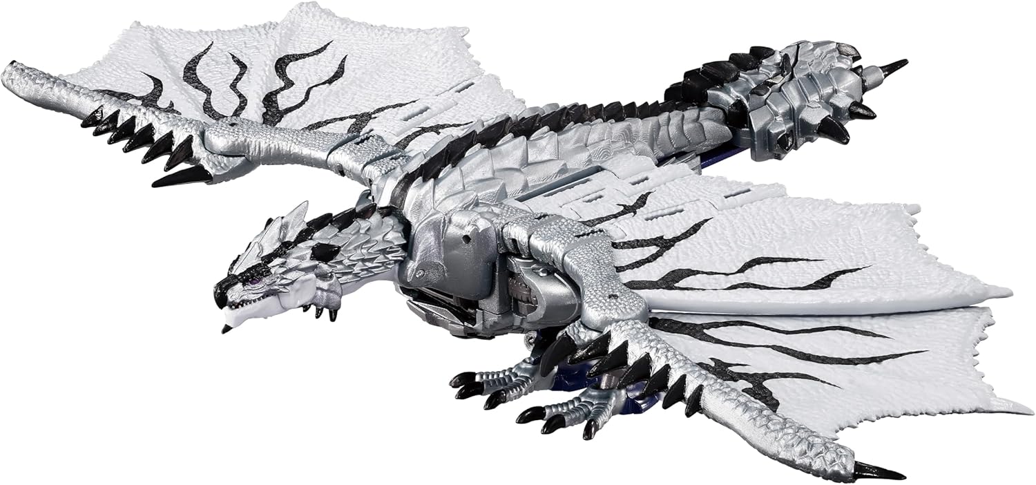 Transformers Takara Tomy Monster Hunter Silver Rathalos Prime Adult Collectible Action Figure, 15+