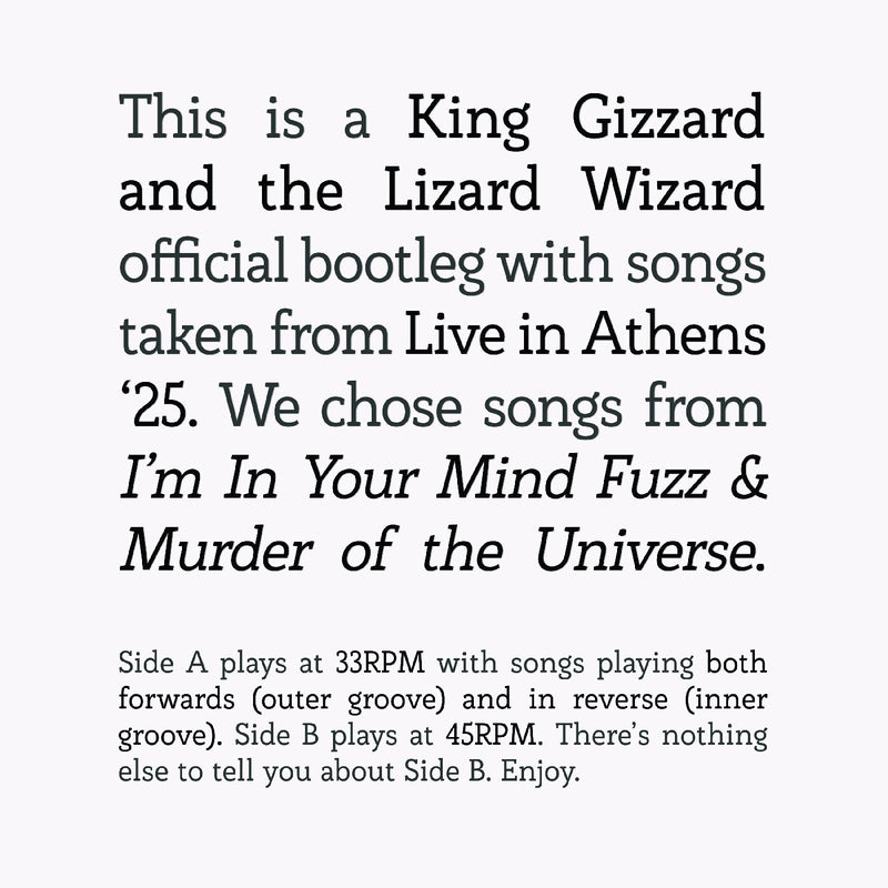 Songs from I'm in Your Mind Fuzz & Murder of the Universe: Live in Athens '25