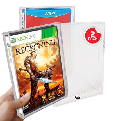 EVORETRO Acrylic DVD Case Compatible for Sony Playstation DVD (Wii, Gamecube, PS2, Xbox, Xbox360) - 4.0MM Thick Clear (Pack of 2)