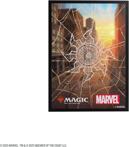 Gamegenic | Magic: The Gathering - Marvel's Spider-Man Premium Art Sleeves - Spider-Man Plains| 105 Sleeves Per Pack | Trading Card Accessory