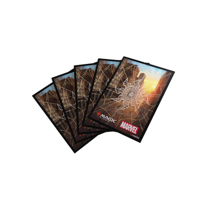 Gamegenic | Magic: The Gathering - Marvel's Spider-Man Premium Art Sleeves - Spider-Man Plains| 105 Sleeves Per Pack | Trading Card Accessory