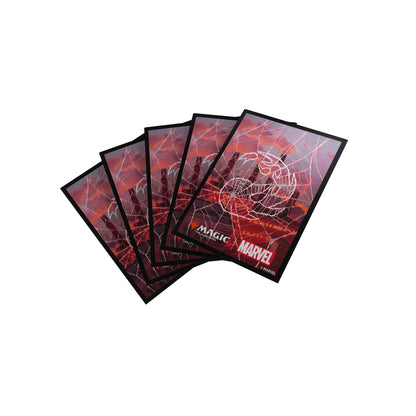 Gamegenic | Magic: The Gathering - Marvel's Spider-Man Premium Art Sleeves - Spider-Man Mountain| 105 Sleeves Per Pack | Trading Card Accessory