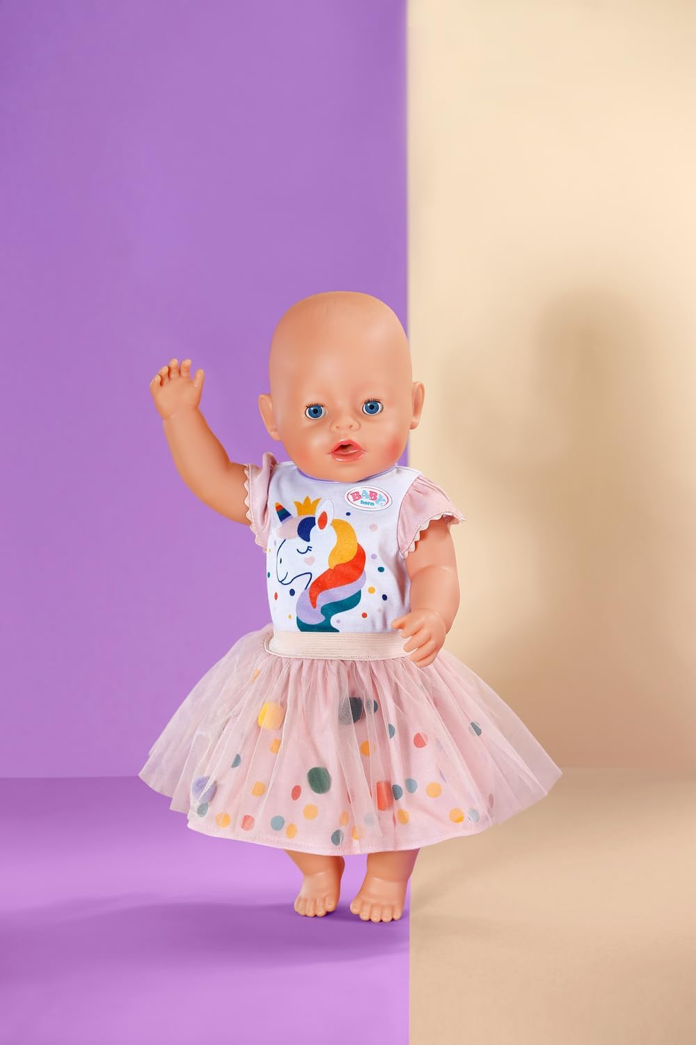 BABY born Unicorn Tutu Dress, Beautiful Shirt and Tutu Skirt for 43m Dolls, 871720 Zapf Creation