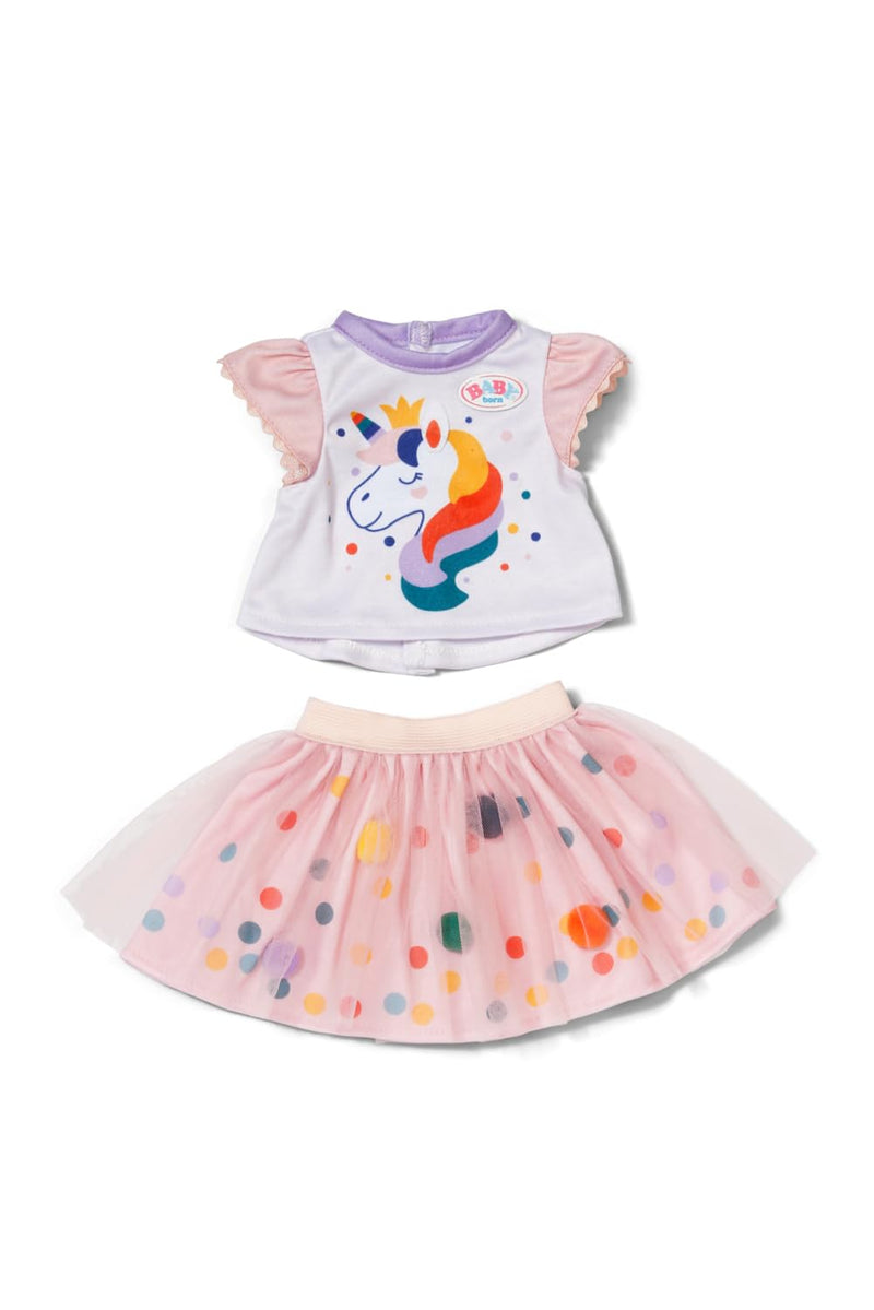 BABY born Unicorn Tutu Dress, Beautiful Shirt and Tutu Skirt for 43m Dolls, 871720 Zapf Creation