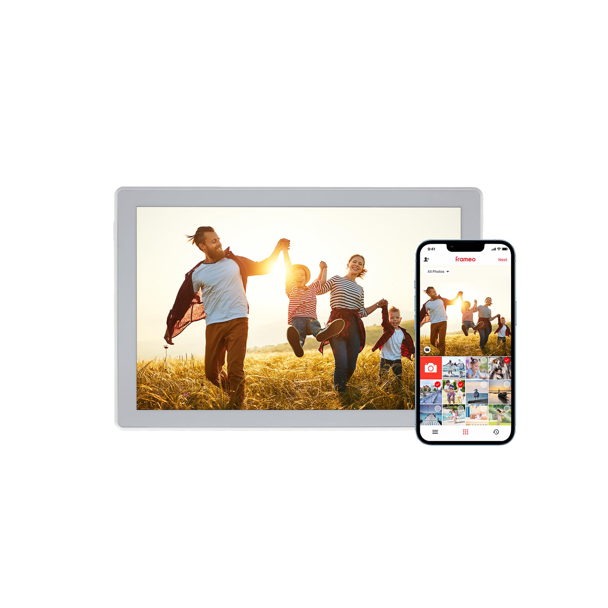 Rollei - Smarter Picture Frame - 10 Diagonal - Wifi - App Control - Model 106 Portable - White