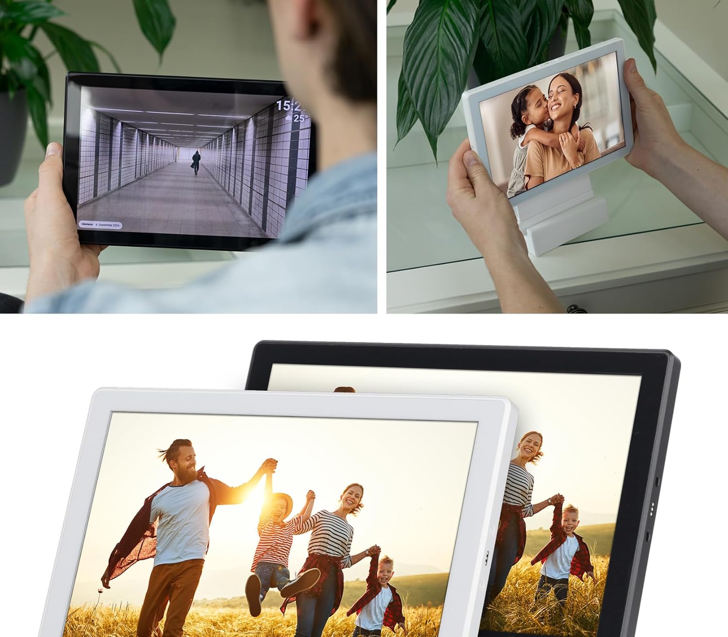 Rollei - Smarter Picture Frame - 10 Diagonal - Wifi - App Control - Model 106 Portable - White