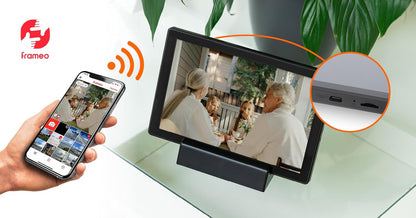 Rollei - Smarter Picture Frame - 10 Diagonal - Wifi - App Control - Model 106 Portable - White