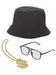Black Bucket Hat, Specs & Dollar Medallion
