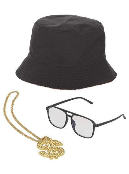 Black Bucket Hat, Specs & Dollar Medallion