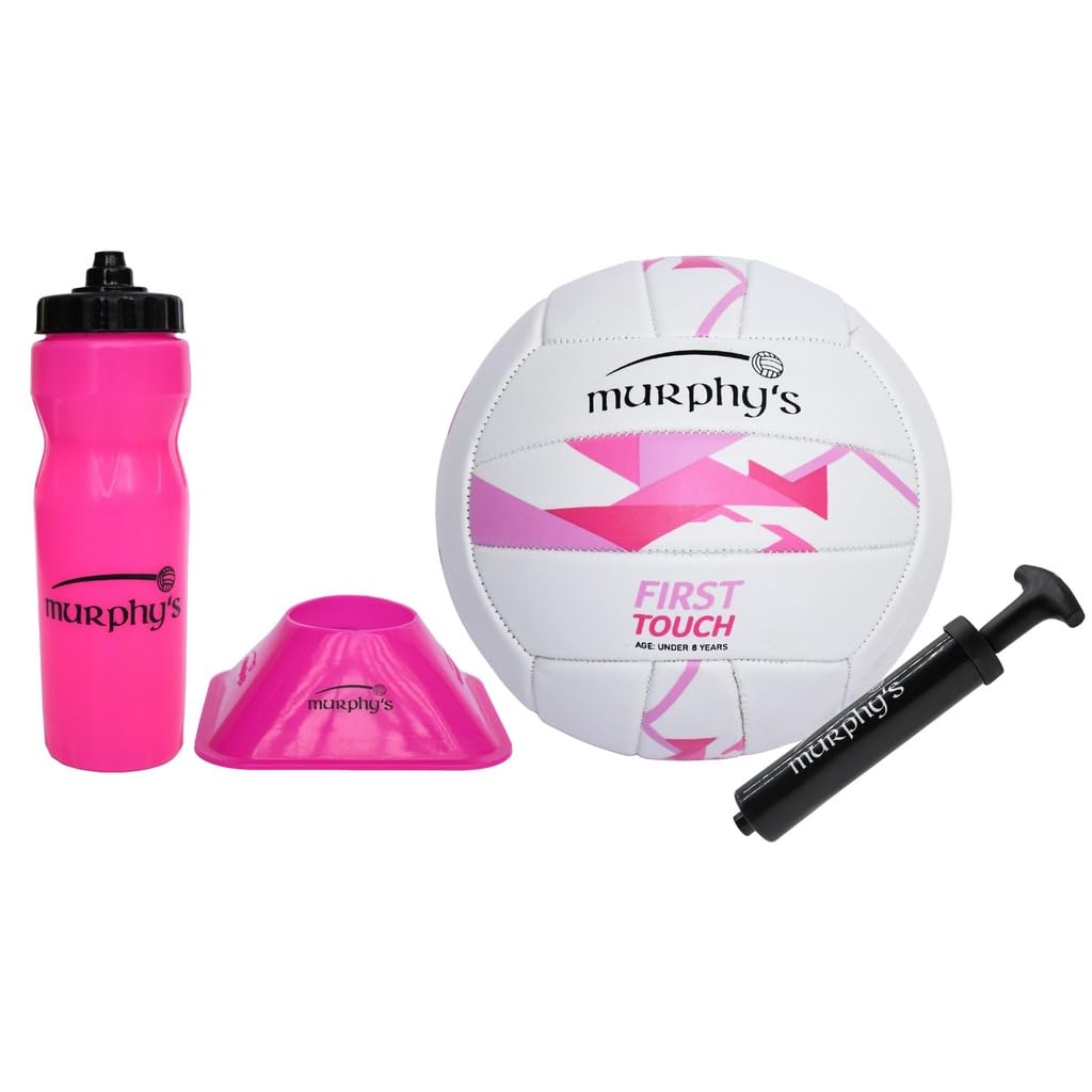 Murphy’s First Touch Gaelic Football Gift Set, Beginner Gaelic Football Training Kit with Ball, Kicking Tee, Handpump and 750ml Water Bottle