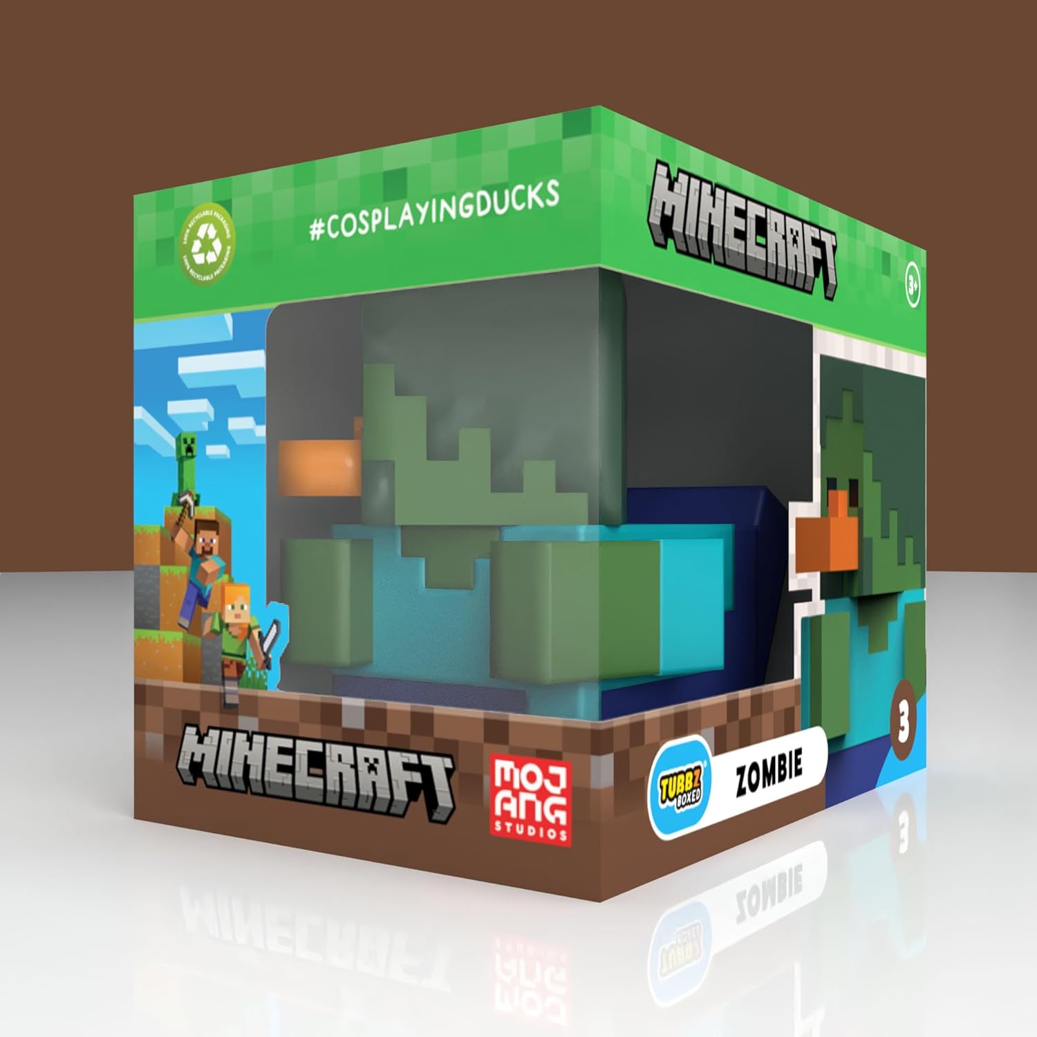 TUBBZ Boxed Edition: Minecraft - Zombie Cosplaying Rubber Duck Vinyl Figure