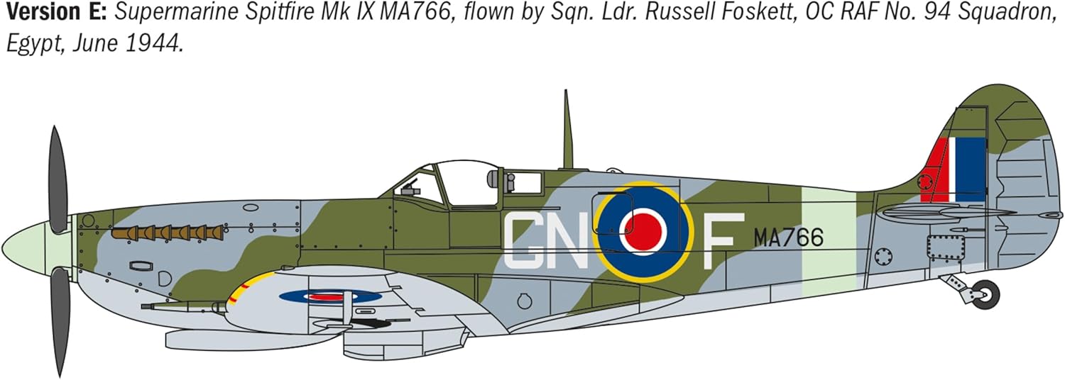 Italeri 1482 Spitfire Mk.V/Mk.IX Aces 1:48 Model Kit