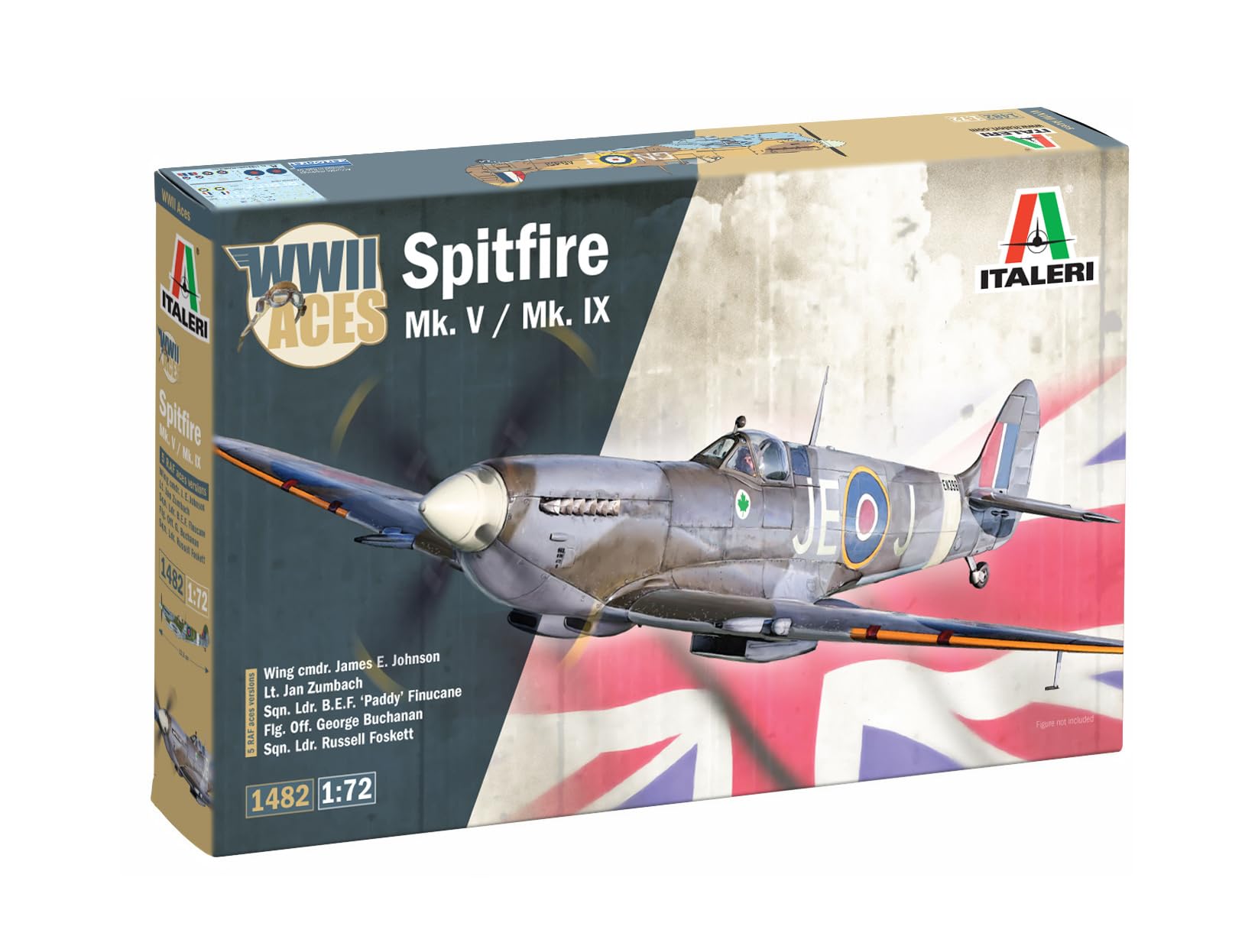Italeri 1482 Spitfire Mk.V/Mk.IX Aces 1:48 Model Kit