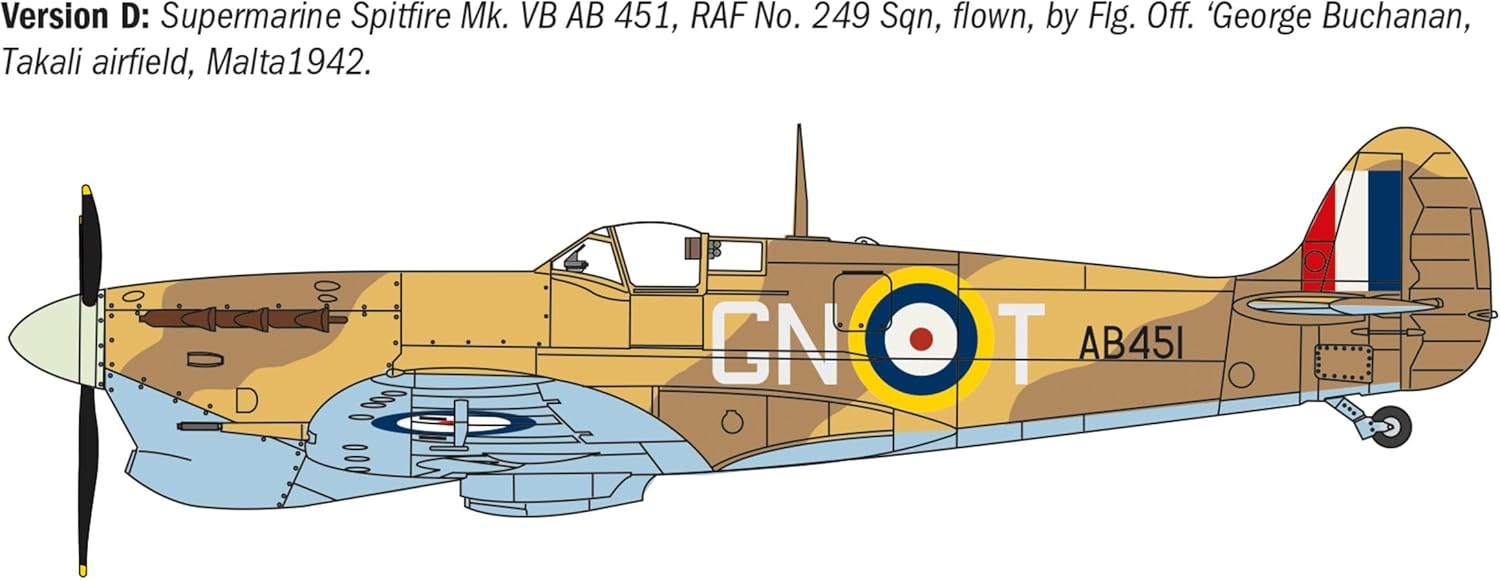 Italeri 1482 Spitfire Mk.V/Mk.IX Aces 1:48 Model Kit