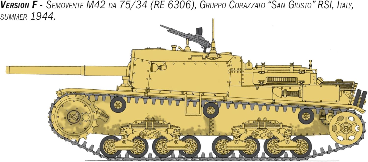 Italeri 6759 Self Propelled M42 75/34 Upgraded Edition, 1:35 Scale, Plastic Model Kit/Model Assembly