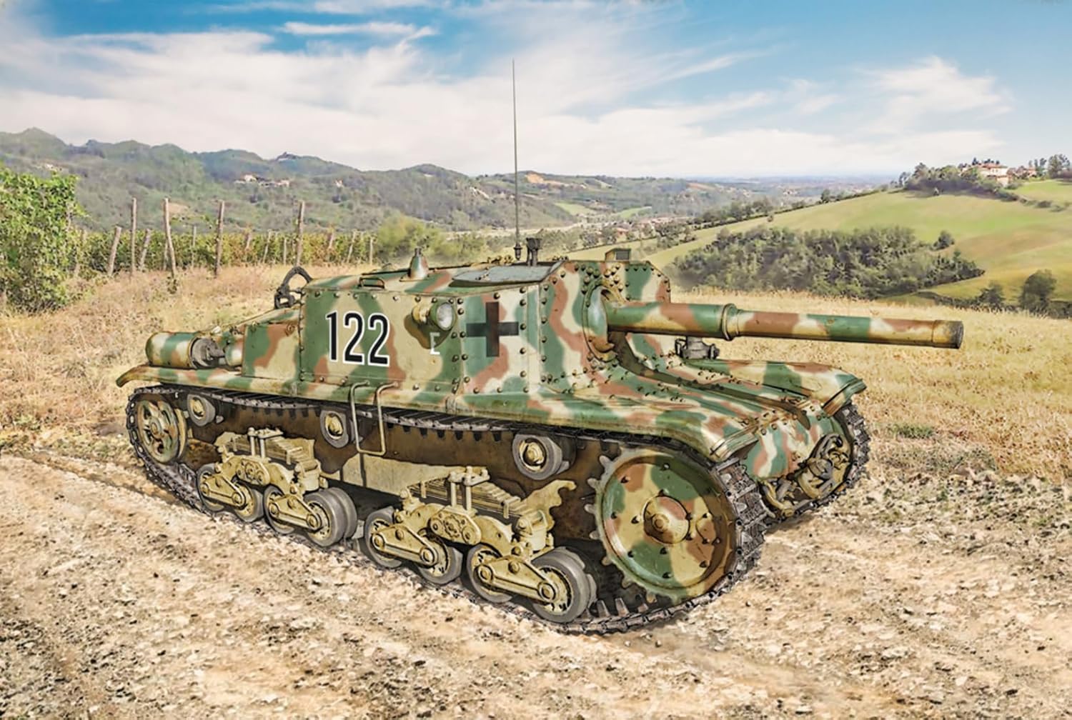Italeri 6759 Self Propelled M42 75/34 Upgraded Edition, 1:35 Scale, Plastic Model Kit/Model Assembly