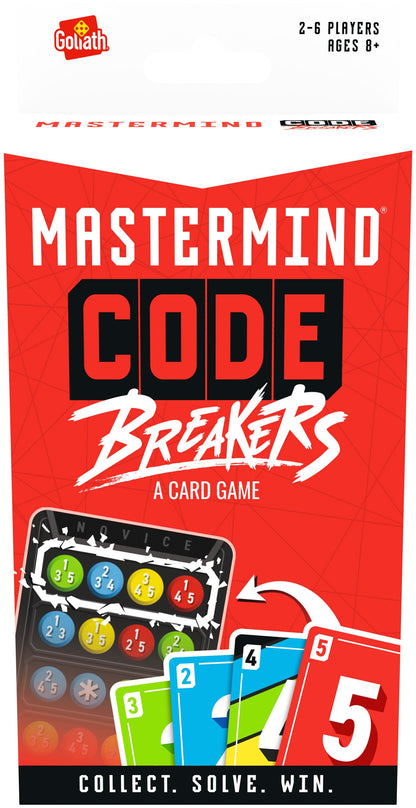 Goliath - MASTERMIND CODE BREAKERS, Kaartspel vanaf 8 Jaar, Familie- en strategiespel voor 2 tot 6 Spelers, Ontcijfer de 5 codes om te winnen, 3 verschillende moeilijkheidsniveaus, Reisformaat