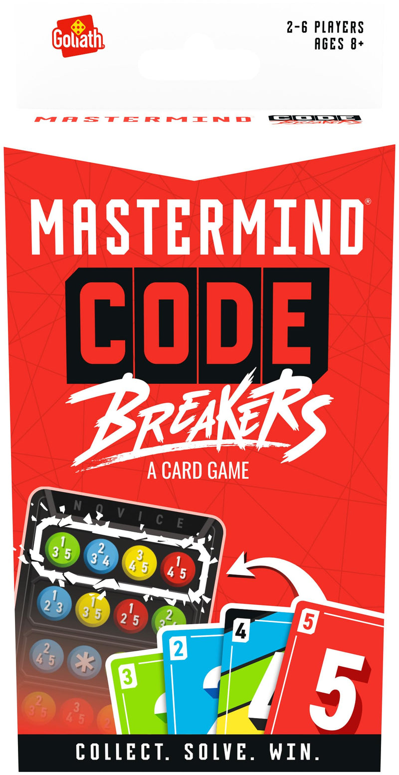 Goliath - MASTERMIND CODE BREAKERS, Kaartspel vanaf 8 Jaar, Familie- en strategiespel voor 2 tot 6 Spelers, Ontcijfer de 5 codes om te winnen, 3 verschillende moeilijkheidsniveaus, Reisformaat
